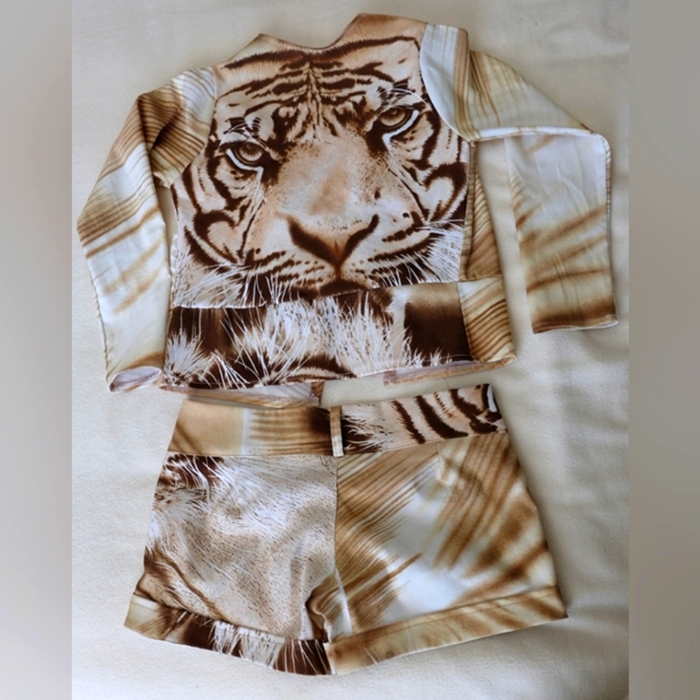 Custom Made Coord Sets With Tiger Design - image 1